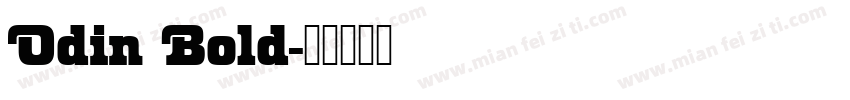 Odin Bold字体转换
